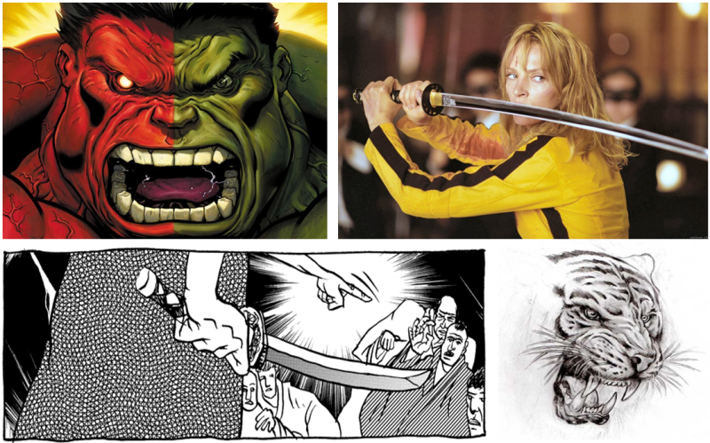2015_01_25_SPAG Texto6 Foto 6A - #fúria #incrível Hulk #Kill Bill #trigre #espada samurai